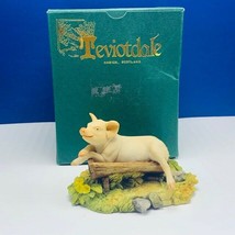 Teviotdale pig figurine Hawick Scotland Tom Mackie signed piglet hog NIB... - £74.31 GBP