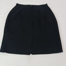 Vintage Michele Petite Women's Black Rear Zipper & Slit Pull-On Skirt Waist 30" image 9