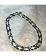 Vintage  Classic 1930’s TRIFARI Smooth SilverTone Linked Choker Necklace... - $78.86 CAD