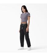 NWT Dickies Cropped Black Cargo Pants with Logo Belt Size 29R FPR50BKX - $39.59