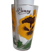 MCM Peanut Butter Boscul Drinking Juice Glass Tumbler Pansy Estate find 5&quot; - $15.60