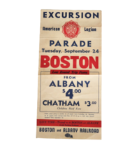 Vtg Advertising American Legion Excursion Parade Boston Albany Railroad Ephemera - £39.22 GBP