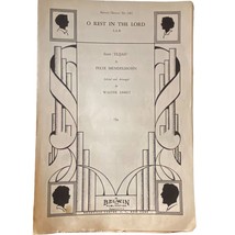 O Rest in the Lord Sheet Music SAB Felix Mendelssohn Walter Ehret Piano - £6.17 GBP