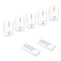 5 Pack Remote Control Outlet Switch 3Rd Generation Energy Saving Auto-Pr... - $42.99