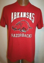 Vintage 80s Arkansas Razorbacks 50/50 T-SHIRT L Screen Stars Single Stitch Vtg - £38.91 GBP