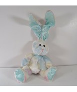 Walmart Spring Holiday Pastel Blue &amp; Pink 12&quot; Bunny Rabbit Stuffed Anima... - £7.81 GBP