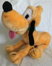 Vintage Disney Applause Mickeys Dog Pluto Plush Yellow Animal Green Collar 13” - £12.57 GBP