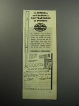 1968 Louisville Sluggers Baseball Bats Ad - In softball and baseball - £14.61 GBP