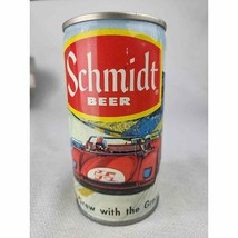 Schmidt Beer Race Car Scene LaCrosse WI Pull Tab Beer Can EMPTY - £9.43 GBP