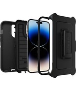 Otterbox Defender Series Pro Case With Holster For iPhone 14 pro Black Wob - £27.69 GBP