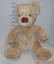 Build a Bear Velvet Hugs 16&quot; Brown Tan Plush Teddy Beige Soft Stuffed Animal - £7.56 GBP