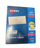 7500 Genuine Avery 45160 White Address Labels 1&quot; x 2-5/8&quot; For Laser Printer - $998.66 MXN