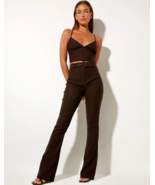 MOTEL ROCKS Zaltana Trousers in Tailoring Brown (MR78) - £19.95 GBP