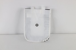 Lululemon Spell Out Color Block Handled Snap Button Tote Bag White - £13.25 GBP