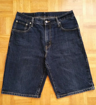 MEN&#39;s Levi&#39;s 569 Loose Straight Fit Dark Denim Wash Jeans Shorts Size 30 - £11.06 GBP