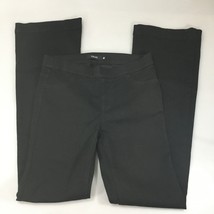 Cello M Black Stretch Denim Flare Pants Flat Front Pockets - £20.47 GBP