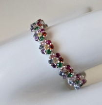 Signed 925 CN FZN Multi-color Gemstone Eternity Band Ring  NWT Size  11 - $36.38