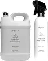 Begley&#39;S Natural Hardwood Floor Cleaner - Wooden Floor Cleaner 24Oz &amp; 64Oz Refil - £29.77 GBP