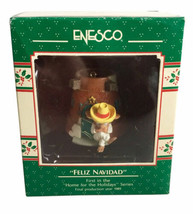 Enesco Treasury of Christmas &quot;Feliz Navidad&quot; Vintage Christmas Ornament 1989 - £13.91 GBP