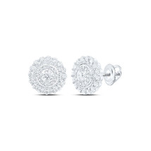 Authenticity Guarantee 
10kt White Gold Womens Round Diamond Cluster Earrings... - £1,154.27 GBP