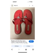 BRIGHTON Heart Slides Sandals Flip Flops Women&#39;s Size 10 - $24.75