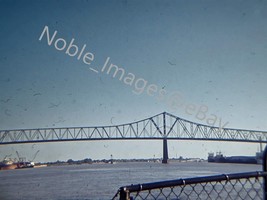 1974 Greater New Orleans Bridge Freighters Mississippi Ektachrome 35mm Slide - £4.28 GBP