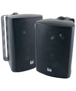Dual LU47PB 4&quot; 3-Way Indoor/Outdoor Speakers (Black) - £76.65 GBP