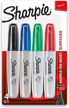 Sharpie Permanent Markers, Chisel Tip, Classic Colors, 4 Count - £9.47 GBP