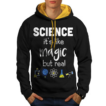 Wellcoda Science Is Real Magic Mens Contrast Hoodie, Funny Casual Jumper - £31.46 GBP