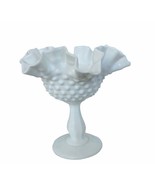 Fenton Milk Art Glass Hobnail Vase milk glass 6&quot; vtg antique candy dish ... - £59.49 GBP