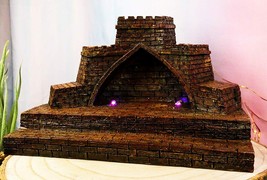 Ebros Castle Display Base with LED Light Battery Operated Home Decor Figurine - £43.95 GBP