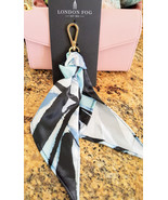 LONDON FOG Ribbon Charm Bag Clip Accessories Blue Abstract Water Color - €12,70 EUR
