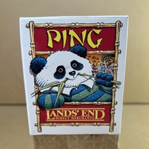 Lands&#39; End Ping Rugby Bear Christmas/Holiday Ornament 1996 New SEALED - £10.14 GBP