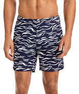 Onia Men&#39;s Calder Nylon 6&quot; Chambray Stretch Swim Trunks Blue Navy Waves-... - $82.51 CAD