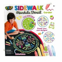 SIDEWALK Mandala Stencil Garden Versio 6 Chalks Create Your Own Design B... - $16.98