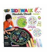 SIDEWALK Mandala Stencil Garden Versio 6 Chalks Create Your Own Design B... - $16.98
