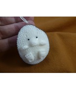(TNE-HED-636g) Hedgehog hanging on string TAGUA NUT figurine hedgehogs - $32.05 CAD