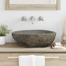 Basin Light gray (46-52) x (35-40) x 15 cm River stone - $190.99