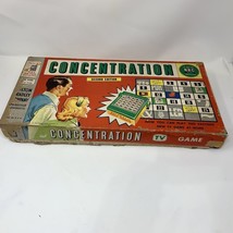 Vintage Concentration Milton Bradley Board Game 2nd Edition 1960 - £14.76 GBP