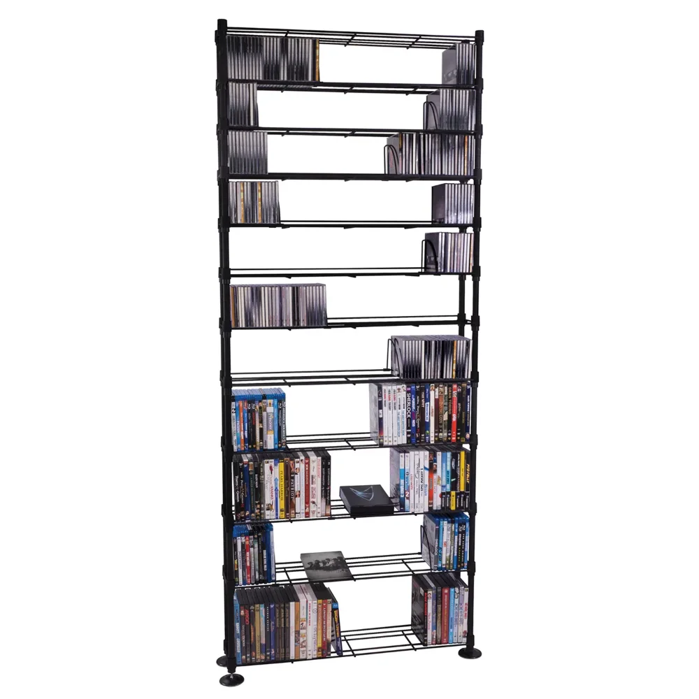 Adjustable 33.25&quot;W x 8.13&quot;D x 76.75&quot;H 12-Shelf Freestanding Shelves, Black - £144.24 GBP