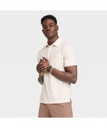 Goodfellow &amp; Co Men&#39;s Short Sleeve Slub Jersey Polo Shirt LARGE Beige Cr... - $19.99