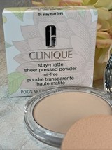 CLINIQUE Stay-Matte Sheer Pressed Powder - 01 Stay Buff (VF) Full Size N... - €21,35 EUR