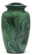 At Peace Memorials Tie-Dye Green Cremation Urn for ashes 200 CI - £119.46 GBP
