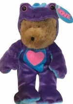 Bear Plush in frog LOVE heart suit 39th Green NWT B2 - $9.00