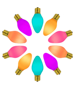 Groovy Multicolor C7 LED Retroglo Christmas Replacement Bulbs 25 Pack - $959.29 MXN