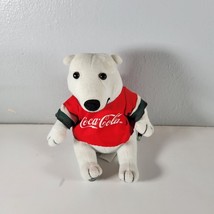 Coke Bear Plush 7 in White and Red Coca Cola Vintage 1999 Polar Bear - $8.98