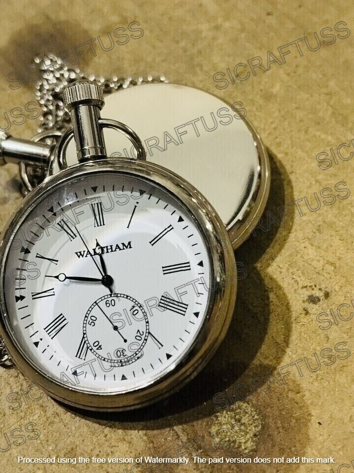 Primary image for Antique Vintage Waltham Brass Pocket Watch | Waltham Watch Company