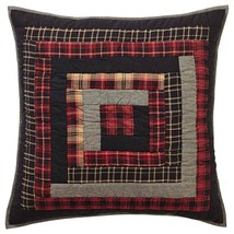 Durango Plaid Quilted Euro Sham 26 Inch Decorative Pillow - €38,82 EUR
