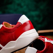Lyon II Genuine Ostrich and Calfskin Fashion Sneaker Red / White image 14