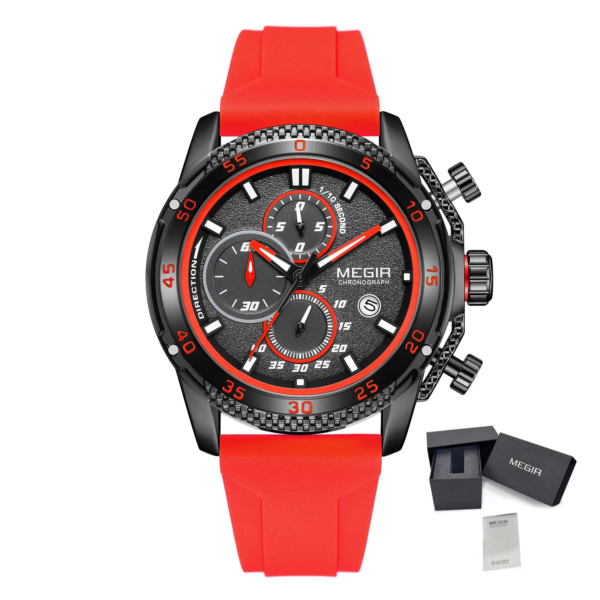 Mens' Watches Luxury Military Sport Watch for Man Waterproof Luminous Silicone Q - £21.10 GBP